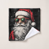 67 Meme Funny Santa Says Six Seven Christmas バスタオルセット (ウォッシュタオル)