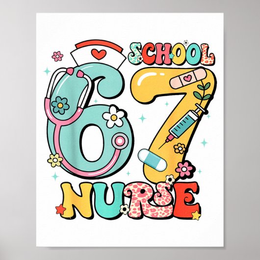 67 Meme Funny School Nurse Six Seven Meme  ポスター (正面)