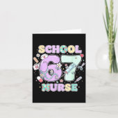 67 Meme Funny School Nurse Six Seven Meme Boys Gir カード (正面)
