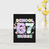 67 Meme Funny School Nurse Six Seven Meme Boys Gir カード (黄色い花)