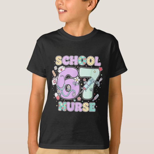 67 Meme Funny School Nurse Six Seven Meme Boys Gir Tシャツ (正面)