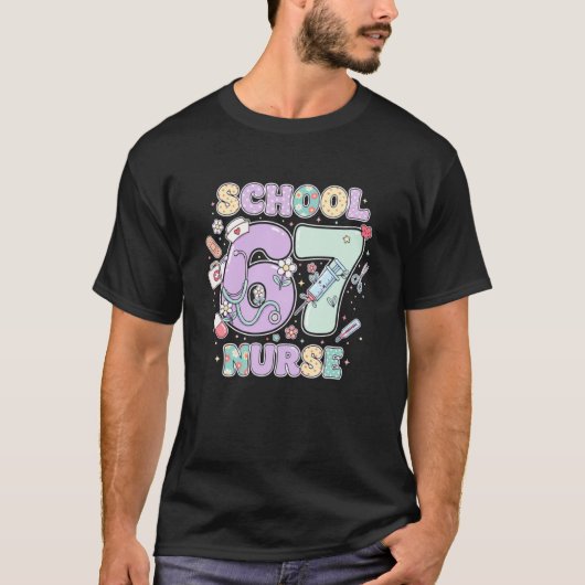 67 Meme Funny School Nurse Six Seven Meme Boys Gir Tシャツ (正面)