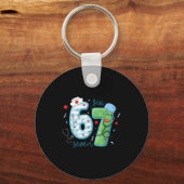 67 Meme Funny School Nurse Six Seven Meme Nursing  キーホルダー (正面)