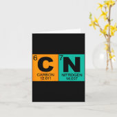 67 Meme Funny Science Teacher Periodic Table Retro カード (黄色い花)