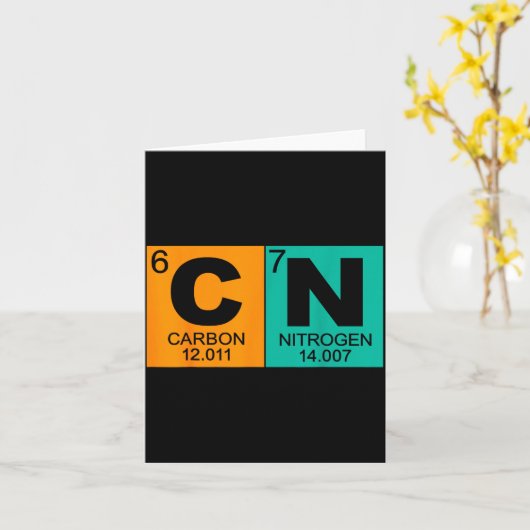 67 Meme Funny Science Teacher Periodic Table Retro カード (黄色い花)