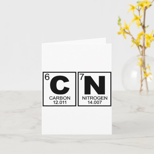 67 Meme Funny Science Teacher Periodic Table Retro カード (黄色い花)