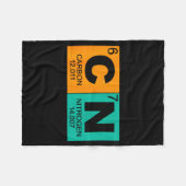 67 Meme Funny Science Teacher Periodic Table Retro フリースブランケット (正面(横))