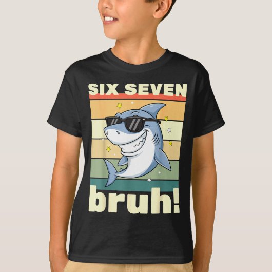 67 Meme Funny Six Seven Bruh 6-7 Meme Kids Boys Gi Tシャツ (正面)