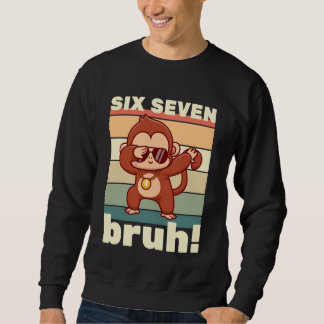 67 Meme Funny Six Seven Bruh Kids Boys Girls Dabbi スウェットシャツ
