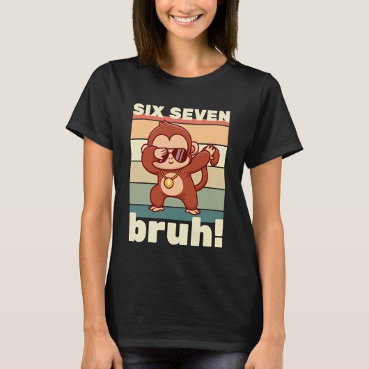 67 Meme Funny Six Seven Bruh Kids Boys Girls Dabbi Tシャツ (正面)