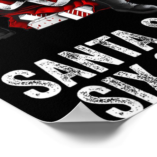 67 Meme Funny Six Seven Christmas 6-7 Meme Santa 6 ポスター (角)