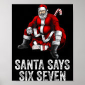 67 Meme Funny Six Seven Christmas 6-7 Meme Santa 6 ポスター (正面)