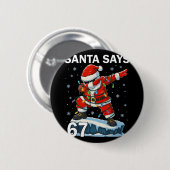 67 Meme Funny Six Seven Christmas 6-7 Meme Santa 6 缶バッジ (正面&裏面)