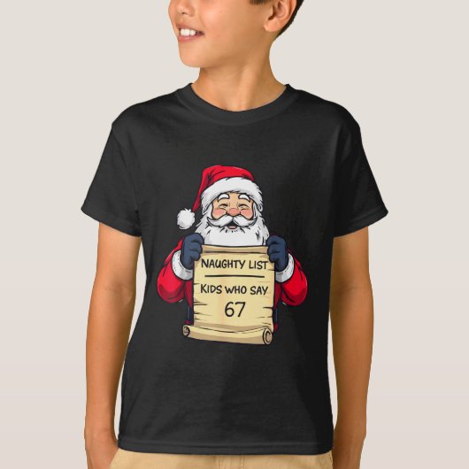 67 Meme Funny Six Seven Christmas For Men Women Ki Tシャツ (正面)