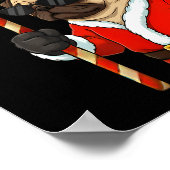 67 Meme Funny Six Seven Christmas Pug Dog Lover  ポスター (角)