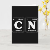 67 Meme Funny Teacher Science Periodic Table Retro カード (黄色い花)