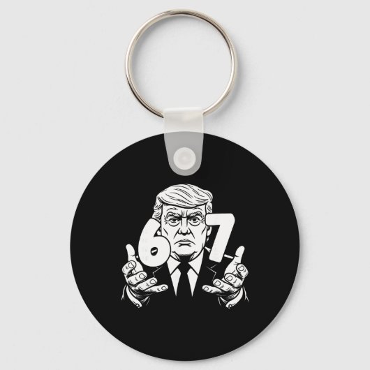 67 Meme Funny Trump 67 Hands Meme Slang 6 7 Hands キーホルダー (正面)