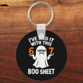 67 Meme Halloween Costume 6 7 Funny Boo Sheet Six キーホルダー (正面)