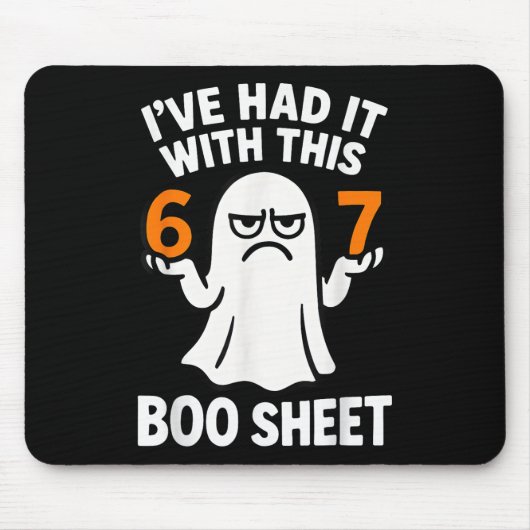 67 Meme Halloween Costume 6 7 Funny Boo Sheet Six  マウスパッド (正面)