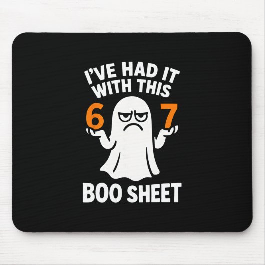 67 Meme Halloween Costume 6 7 Funny Boo Sheet Six マウスパッド (正面)