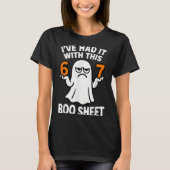 67 Meme Halloween Costume 6 7 Funny Boo Sheet Six Tシャツ (正面)