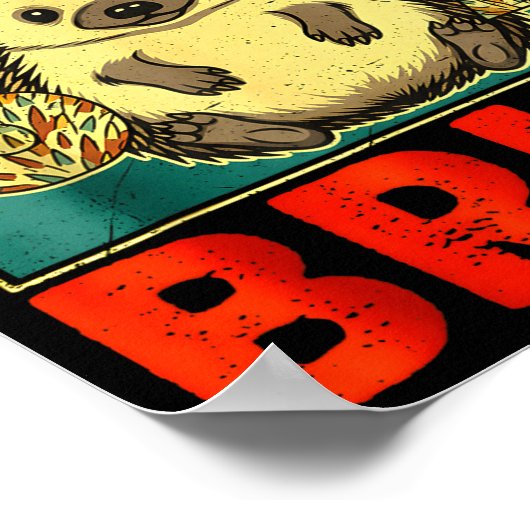 67 Meme Hedgehog Funny Six Seven Bruh Hedgehog For ポスター (角)