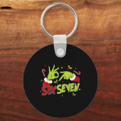 67 Meme Humor 6-7 Funny Six Seven Christmas キーホルダー (正面)