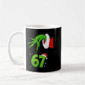 67 Meme Humor 6-7 Funny Six Seven Christmas  コーヒーマグカップ (左)