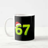 67 Meme Humor 6-7 Funny Six Seven Christmas  コーヒーマグカップ (左)