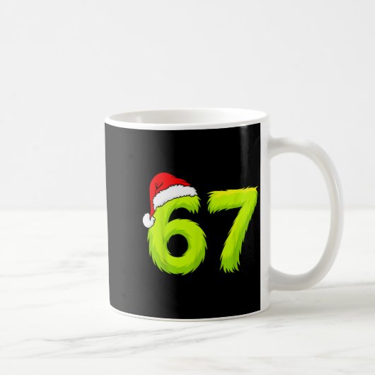 67 Meme Humor 6-7 Funny Six Seven Christmas  コーヒーマグカップ (右)