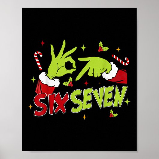 67 Meme Humor 6-7 Funny Six Seven Christmas  ポスター (正面)