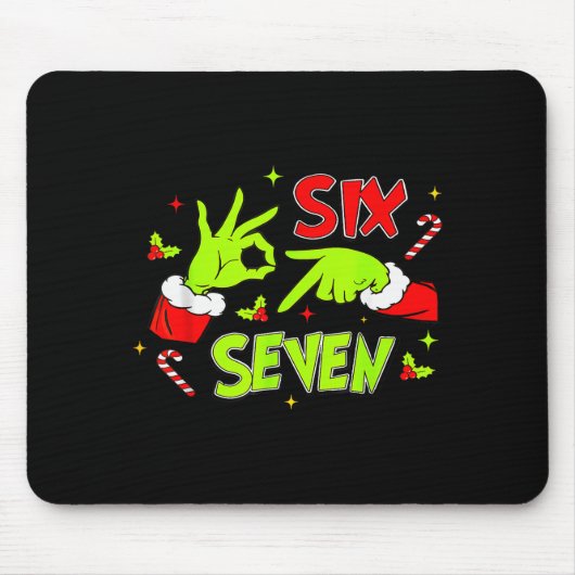 67 Meme Humor 6 7 Funny Six Seven Christmas  マウスパッド (正面)