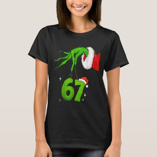 67 Meme Humor 6-7 Funny Six Seven Christmas  Tシャツ (正面)