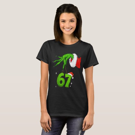 67 Meme Humor 6-7 Funny Six Seven Christmas  Tシャツ (正面フル)