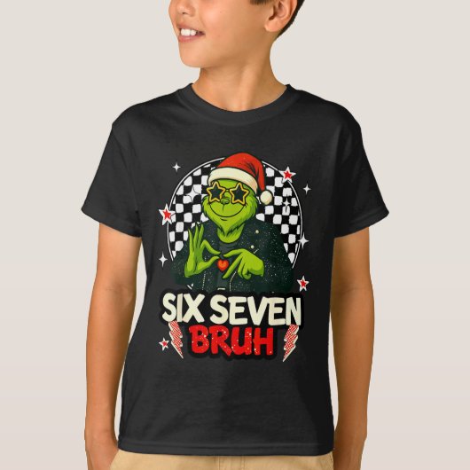 67 Meme Humor 6-7 Funny Six Seven Christmas  Tシャツ (正面)