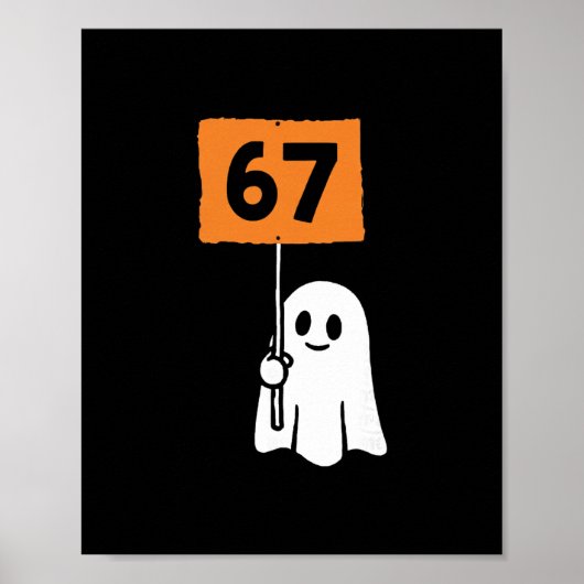 67 Meme Humor 6-7 Funny Six Seven Halloween ポスター (正面)