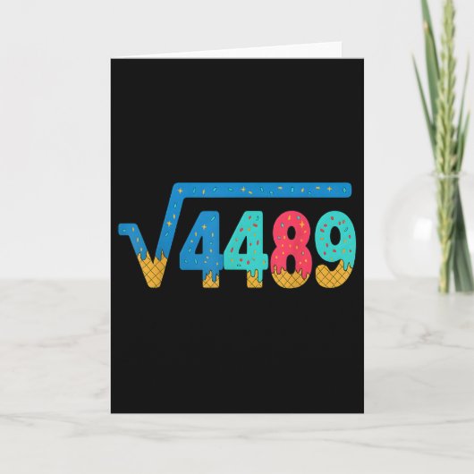 67 Meme Ice Cream Drip Square Root 4489 Slang Math カード (正面)