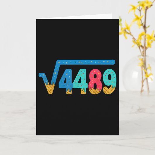67 Meme Ice Cream Drip Square Root 4489 Slang Math カード (黄色い花)