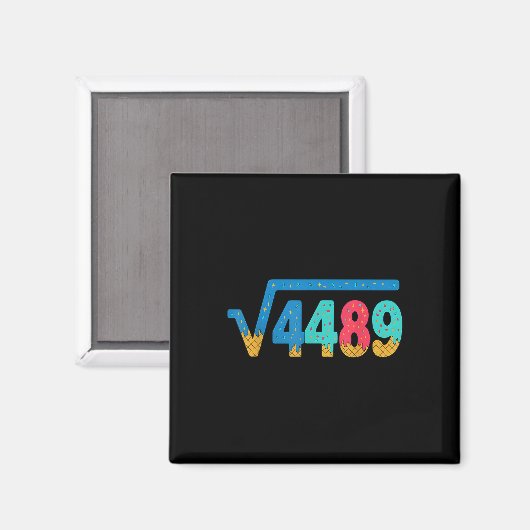 67 Meme Ice Cream Drip Square Root 4489 Slang Math マグネット (正面/裏面)