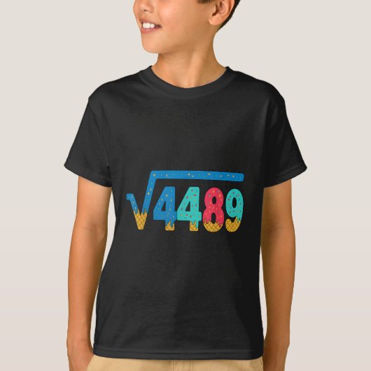 67 Meme Ice Cream Drip Square Root 4489 Slang Math Tシャツ (正面)