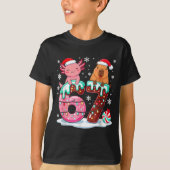 67 Meme Kawaii Axolotl Capybara Christmas Ice Crea Tシャツ (正面)