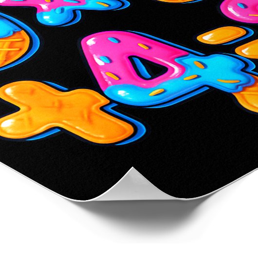 67 Meme Math Teacher Ice Cream Drip 6 7 Brainrot S ポスター (角)