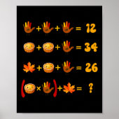 67 Meme Math Thanksgiving Logic Puzzle  ポスター (正面)