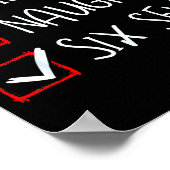 67 Meme Nice Naughty Six Seven Gen Alpha Funny Chr ポスター (角)