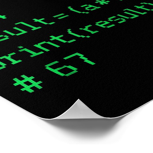 67 Meme Python Code Result Geek Humor Six Seven Pr ポスター (角)