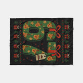 67 Meme Reindeer Christmas Ugly Sweater Xmas Celeb フリースブランケット (正面(横))