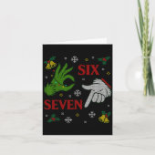 67 Meme Santa Hands Christmas Ugly Sweater Xmas Ce カード (正面)