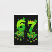 67 Meme Shamrocks Six Seven Shamrocks 6-7 St Patri カード (正面)