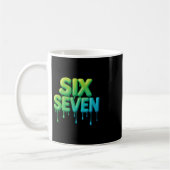 67 Meme Six Seven 6-7 Funny Internet Joke Viral Tr コーヒーマグカップ (左)