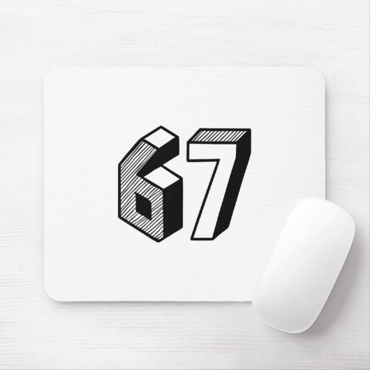 67 Meme Six Seven 6-7 Funny Internet Joke Viral Tr マウスパッド (マウス)